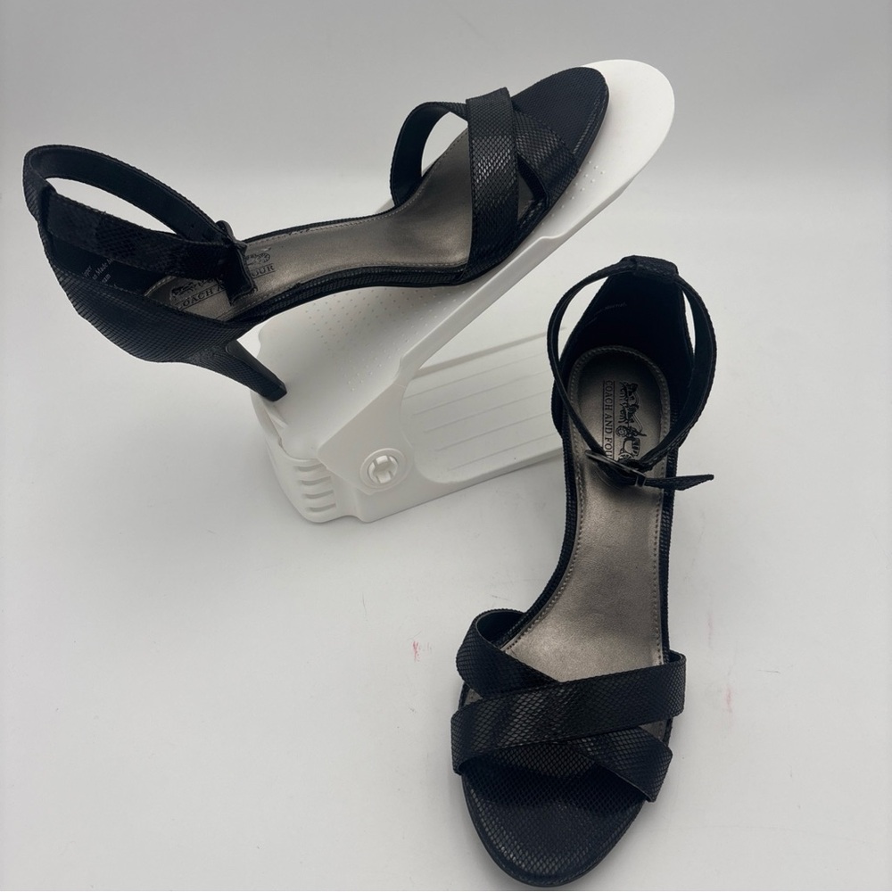 Coach and‎ Four Strappy Black Heels